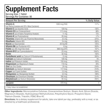 Bronson ONE Daily 50+ Multivitamin für Männer, 360 Tabletten – Komplettes Multivitamin & Mineralstoffpräparat