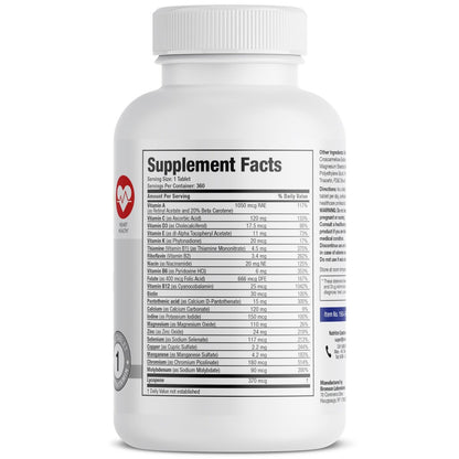 Bronson ONE Daily 50+ Multivitamin für Männer, 360 Tabletten – Komplettes Multivitamin & Mineralstoffpräparat