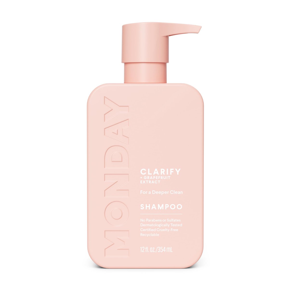 MONDAY HAIRCARE CLARIFY Shampoo mit Grapefruit-Extrakt & Ceramiden für fettiges Haar und Rückstandsbildung 354 ml