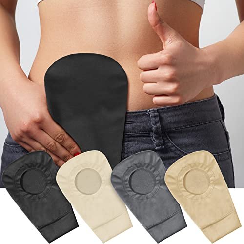 Sherr 4-teilige Stomiebeutel-Abdeckung – Colostomy-Beutel-Abdeckungen mit Geruchskontrolle, dehnbarer Beutel, waschbarer Beutel-Liner für Damen und Herren, leichter Pflegeschutz, 4 Farben
