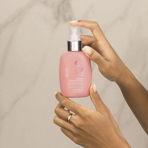ALFAPARF MILANO Semi di Lino Moisture Nutritive Leave-In Haar-Entwirrspray mit Hitzeschutz – Professioneller entwirrender Conditioner für trockenes Haar – macht weich und verleiht Glanz (125 ml)