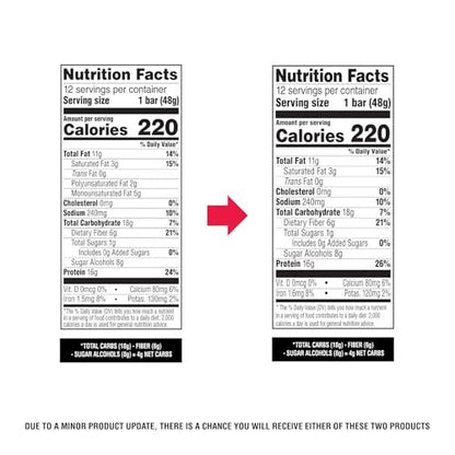 Atkins Erdnussbutter Müsliriegel High Protein Bar – 16g Protein, 1g Zucker, 4g Netto-Kohlenhydrate, 12er-Pack