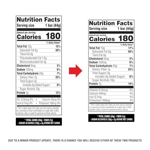 Atkins Karamell-Schokoladen-Nuss-Riegel, Protein-Snack, 7g Protein, 2g Zucker, Ballaststoffreicher Snack, 16er Pack