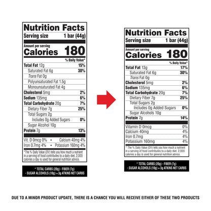 Atkins Karamell-Schokoladen-Nuss-Riegel, Protein-Snack, 7g Protein, 2g Zucker, Ballaststoffreicher Snack, 16er Pack