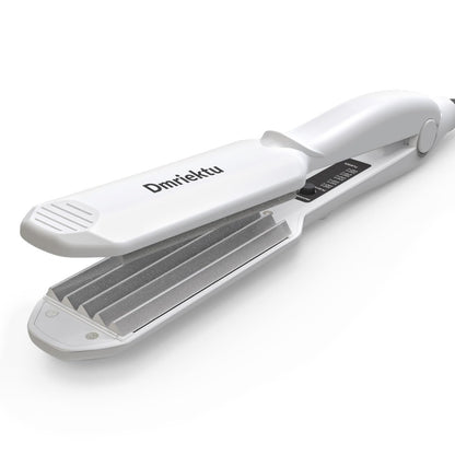 Dmriektu Haarcrimper für Frauen – Volumen-Crimping-Eisen für flauschige Frisuren mit Keramik-Technologie, einstellbarer Temperatur, Dual Voltage & Auto-Off (Weiß, 11 x 3 Zoll)