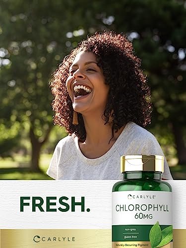 Carlyle Chlorophyll Kapseln | 90 Kapseln | Natürlich vorkommendes Pigment | Chlorophyll-Konzentrat Nahrungsergänzungsmittel | Non-GMO, Glutenfrei Komplex