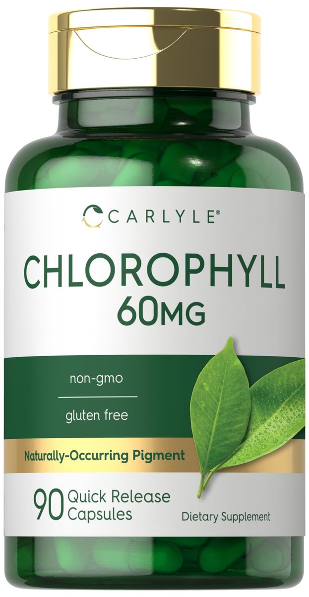 Carlyle Chlorophyll Kapseln | 90 Kapseln | Natürlich vorkommendes Pigment | Chlorophyll-Konzentrat Nahrungsergänzungsmittel | Non-GMO, Glutenfrei Komplex
