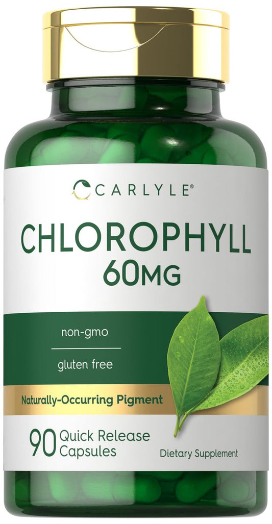 Carlyle Chlorophyll Kapseln | 90 Kapseln | Natürlich vorkommendes Pigment | Chlorophyll-Konzentrat Nahrungsergänzungsmittel | Non-GMO, Glutenfrei Komplex
