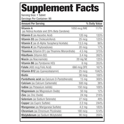 Bronson ONE Daily Frauen 50+ Komplett-Multivitamin & Multimineral, 90 Tabletten