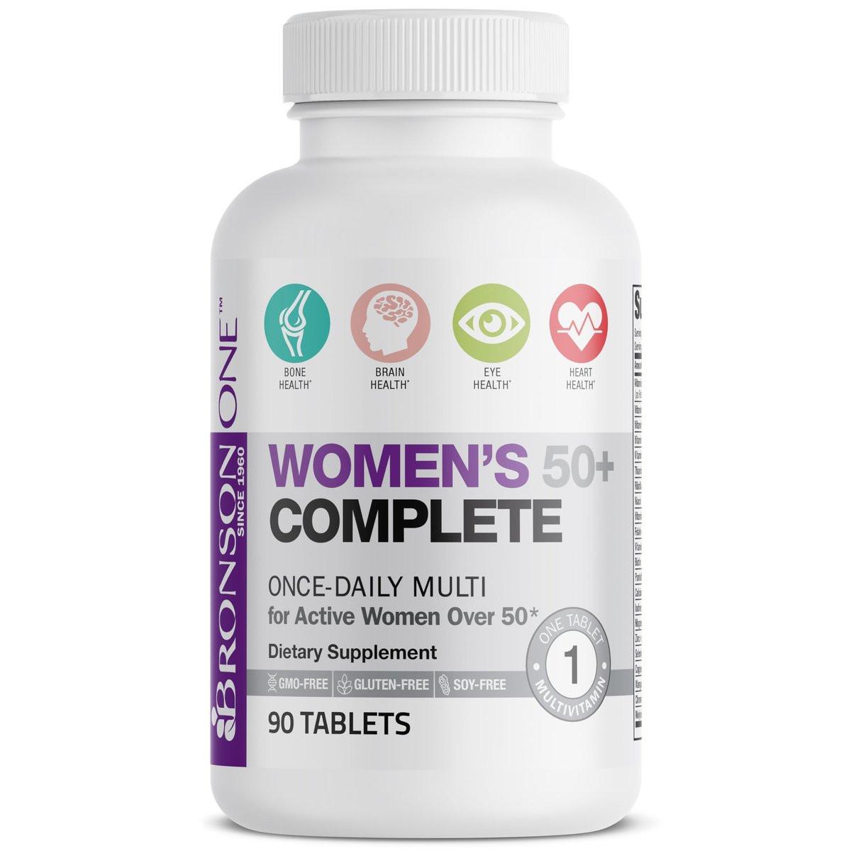 Bronson ONE Daily Frauen 50+ Komplett-Multivitamin & Multimineral, 90 Tabletten