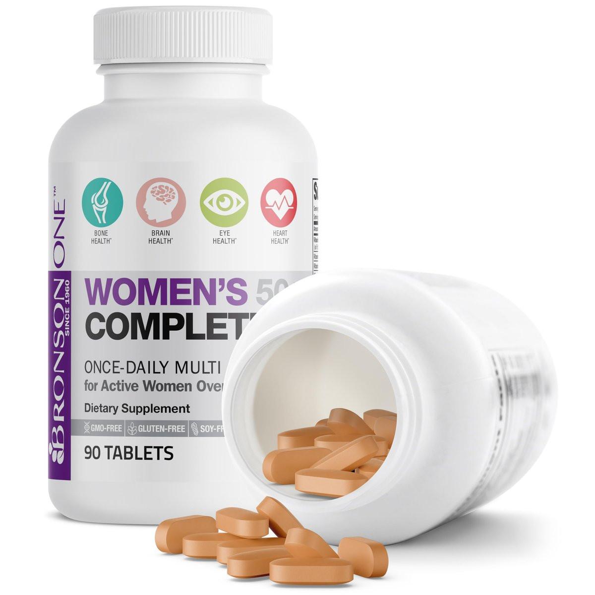 Bronson ONE Daily Frauen 50+ Komplett-Multivitamin & Multimineral, 90 Tabletten