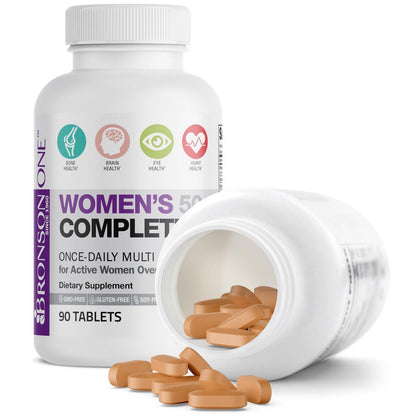 Bronson ONE Daily Frauen 50+ Komplett-Multivitamin & Multimineral, 90 Tabletten