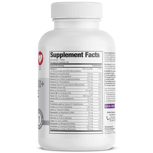 Bronson ONE Daily Frauen 50+ Komplett-Multivitamin & Multimineral, 90 Tabletten