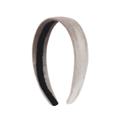 Motique Accessories 1 Zoll Hellgrauer Samt-Stirnband für Frauen und Mädchen