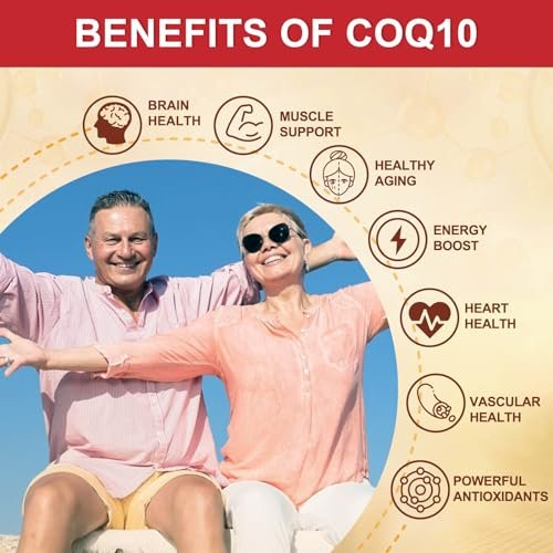 CoQ10 200 mg Weichkapseln mit Vitamin E & Omega 3-6-9 & PQQ - Hochabsorbierendes Coenzym Q10 mit Bioperin | Maximale Antioxidantien | Unterstützt das Herz & die zelluläre Energieproduktion | 120 Portionen