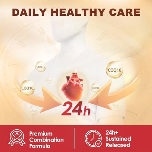 CoQ10 200 mg Weichkapseln mit Vitamin E & Omega 3-6-9 & PQQ - Hochabsorbierendes Coenzym Q10 mit Bioperin | Maximale Antioxidantien | Unterstützt das Herz & die zelluläre Energieproduktion | 120 Portionen