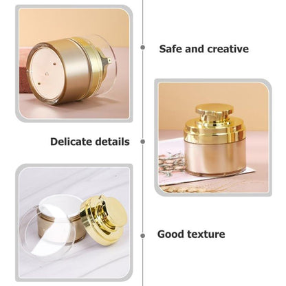 FOMIYES 2er-Pack 30 ml Vakuum-Gesichtscremegläser, nachfüllbare Pumpflaschen, kleine transparente Kosmetikbehälter für Hautpflege-Aufbewahrung und Reisen