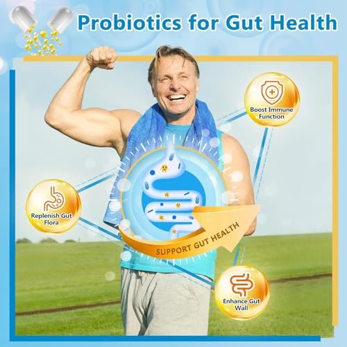 Probiotika für Männer – Verdauungsgesundheit mit Enzymen & Präbiotika, 100 Milliarden KBE, mit Sägepalme & Cranberry für Prostata- & Harnwegsgesundheit, 90 vegane Kapseln