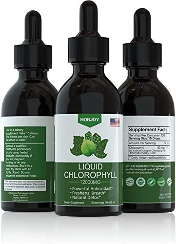 Chlorophyll Flüssigtropfen - 100% Natürlicher Energie-Booster und Immununterstützung - Inneres Deodorant und Entgiftung - Höhenkrankheit Linderung - Schnelle Aufnahme, Vegan & Non-GMO - 120 Portionen (2er-Pack)