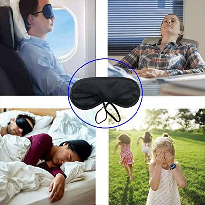 Medsuo 3er-Pack Bequeme Schlafmasken – Leichte Augenmaske für Reisen, Schlaf und Partys (Schwarz)