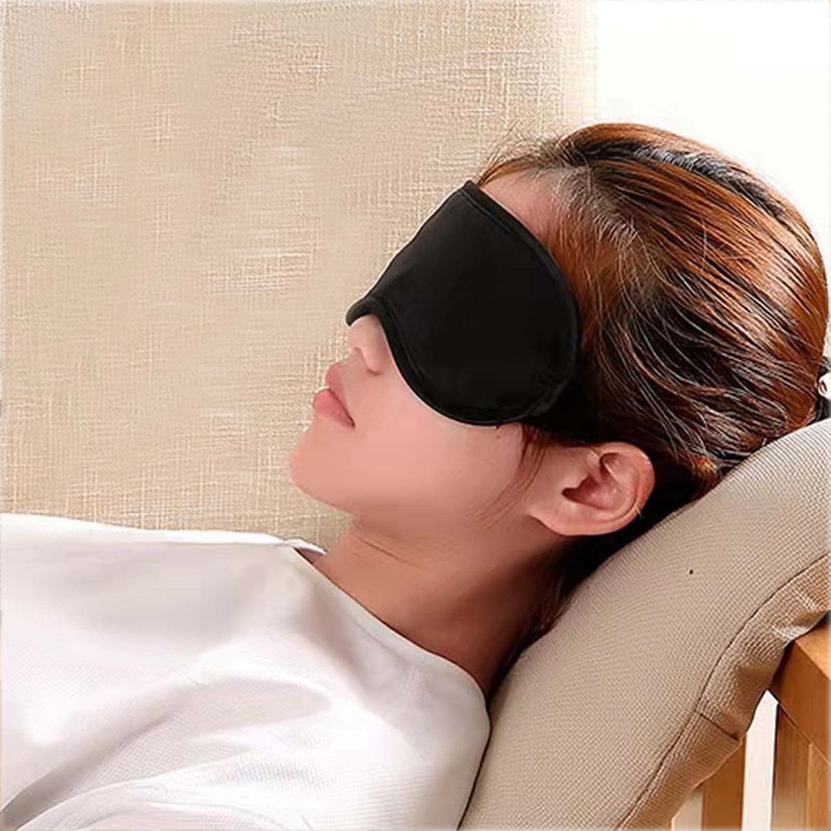 Medsuo 3er-Pack Bequeme Schlafmasken – Leichte Augenmaske für Reisen, Schlaf und Partys (Schwarz)