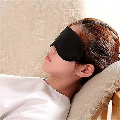 Medsuo 3er-Pack Bequeme Schlafmasken – Leichte Augenmaske für Reisen, Schlaf und Partys (Schwarz)
