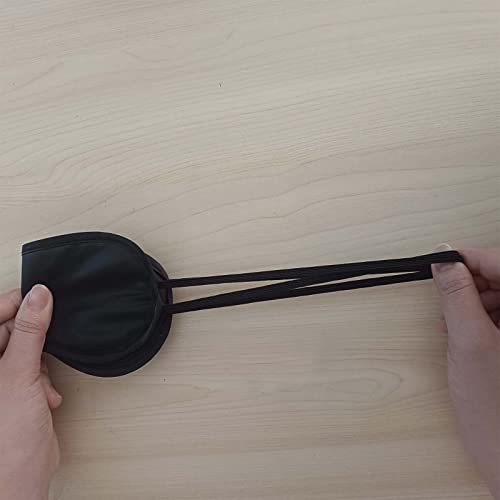 Medsuo 3er-Pack Bequeme Schlafmasken – Leichte Augenmaske für Reisen, Schlaf und Partys (Schwarz)