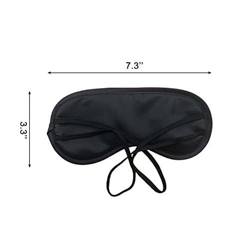 Medsuo 3er-Pack Bequeme Schlafmasken – Leichte Augenmaske für Reisen, Schlaf und Partys (Schwarz)