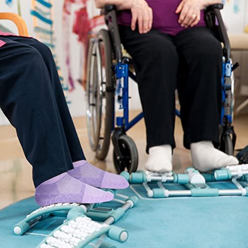 Bulinlulu Diabetikersocken für Damen und Herren, 6 Paar Niedrige Nahtlose Diabetikersocken, Nicht Einschnürende Knöchelsocken für Damen Größe 6-9 | 9-11, Weite Socken (Medium, Helle Farben - 6 Paare)