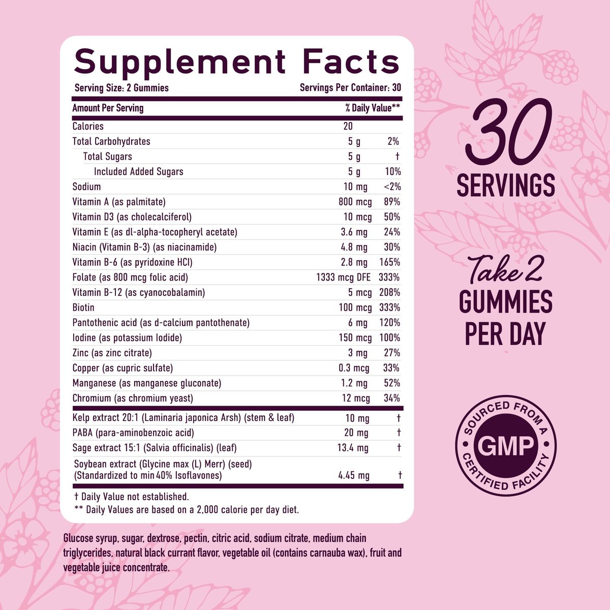 SMNutrition Menopause Support Gummis – Hormonbalance, Hitzewallungen, Nachtschweiß, Stimmungsschwankungen & Blähungen – mit Phytoöstrogen Soja, Vitamin D3, PABA, Biotin – Vegetarisch, Glutenfrei – 60 Stück