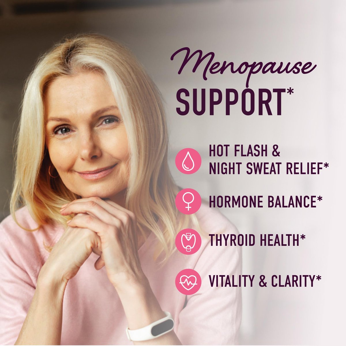 SMNutrition Menopause Support Gummis – Hormonbalance, Hitzewallungen, Nachtschweiß, Stimmungsschwankungen & Blähungen – mit Phytoöstrogen Soja, Vitamin D3, PABA, Biotin – Vegetarisch, Glutenfrei – 60 Stück