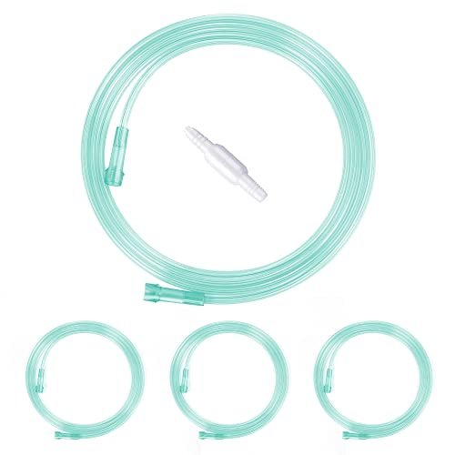 ANSNF 7 Fuß Sauerstoffschlauch, druckfest, hochdurchfluss, 3er-Pack grün, knicksicher mit Verbinder
