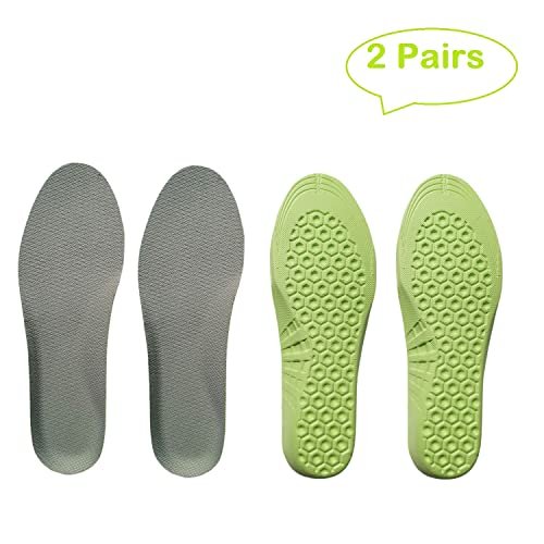 2 Paar Waben-Einlegesohlen mit Stoßdämpfung – Atmungsaktive Sneaker-Einlagen für Damen und Kinder (Kinder 3-4,5 / Damen 4-6,5)