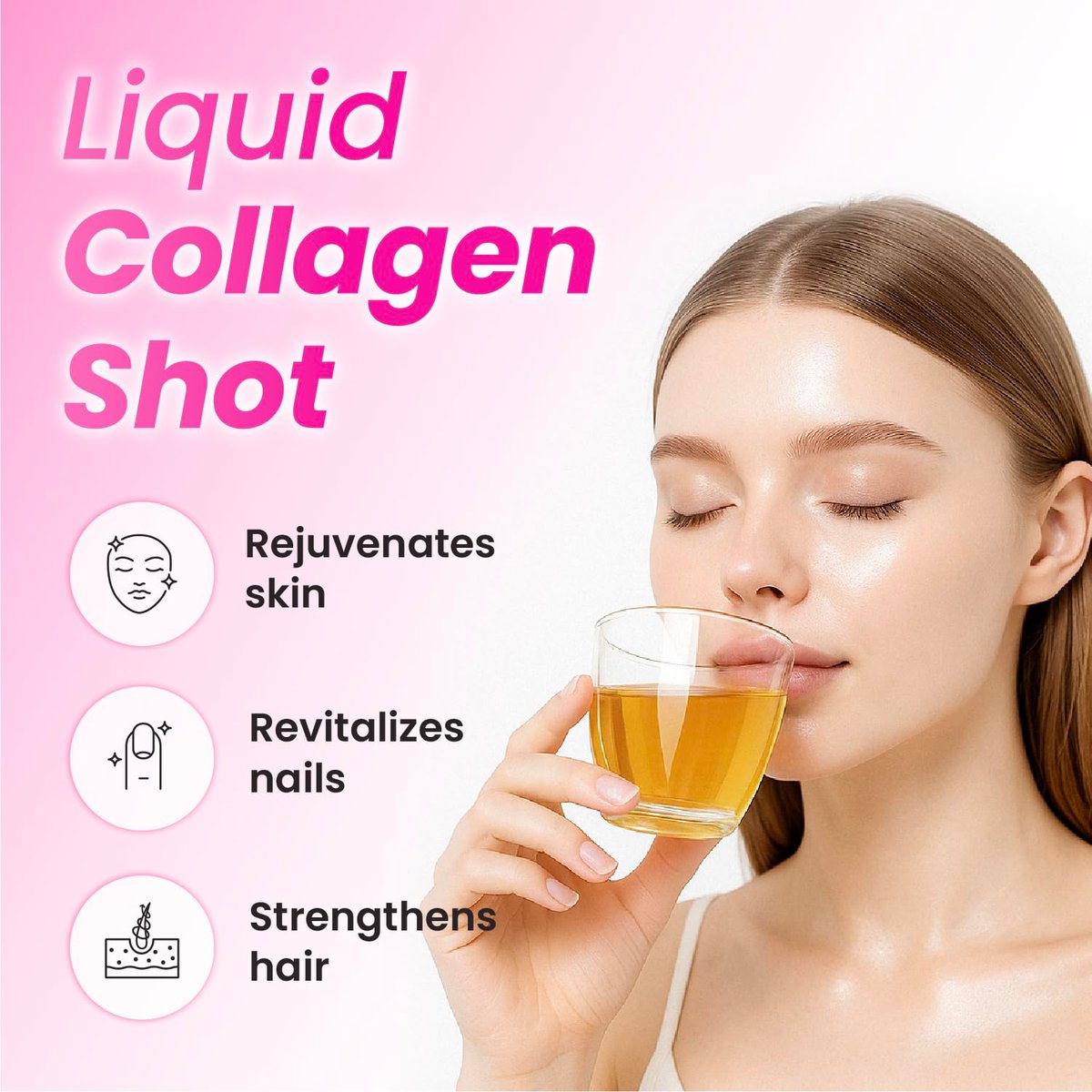 CJwellcare Innerb Glowshot Collagen (300 ml, 6 Portionen) - Meeresflüssigkollagen für Frauen, 3.000 mg Kollagenpeptide, Kollagen-Shots für hohe Absorption, Haar-, Haut- & Nagelergänzung