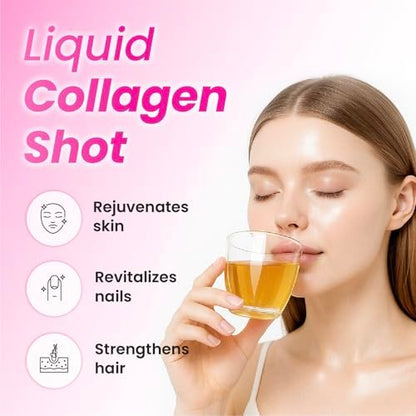 CJwellcare Innerb Glowshot Collagen (300 ml, 6 Portionen) - Meeresflüssigkollagen für Frauen, 3.000 mg Kollagenpeptide, Kollagen-Shots für hohe Absorption, Haar-, Haut- & Nagelergänzung