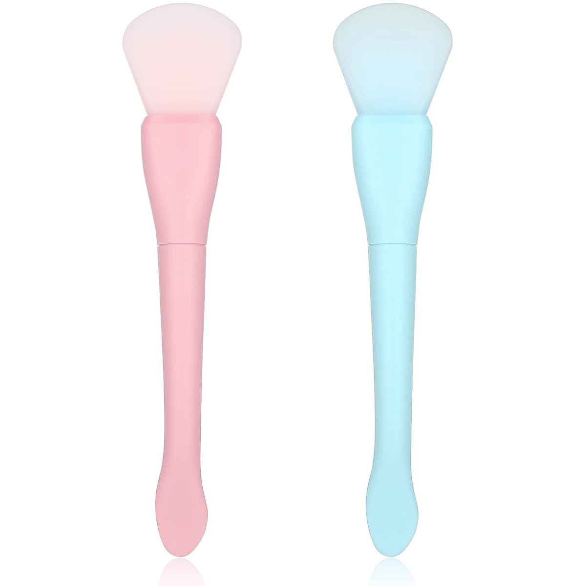 Ouligay 2er-Pack Silikon-Gesichtsmaskenpinsel, weicher Gesichtsmasken-Applikator, Gesichtsmaskenspatel, Gesichtsmaskenbürste für Schlamm- und Tonmasken
