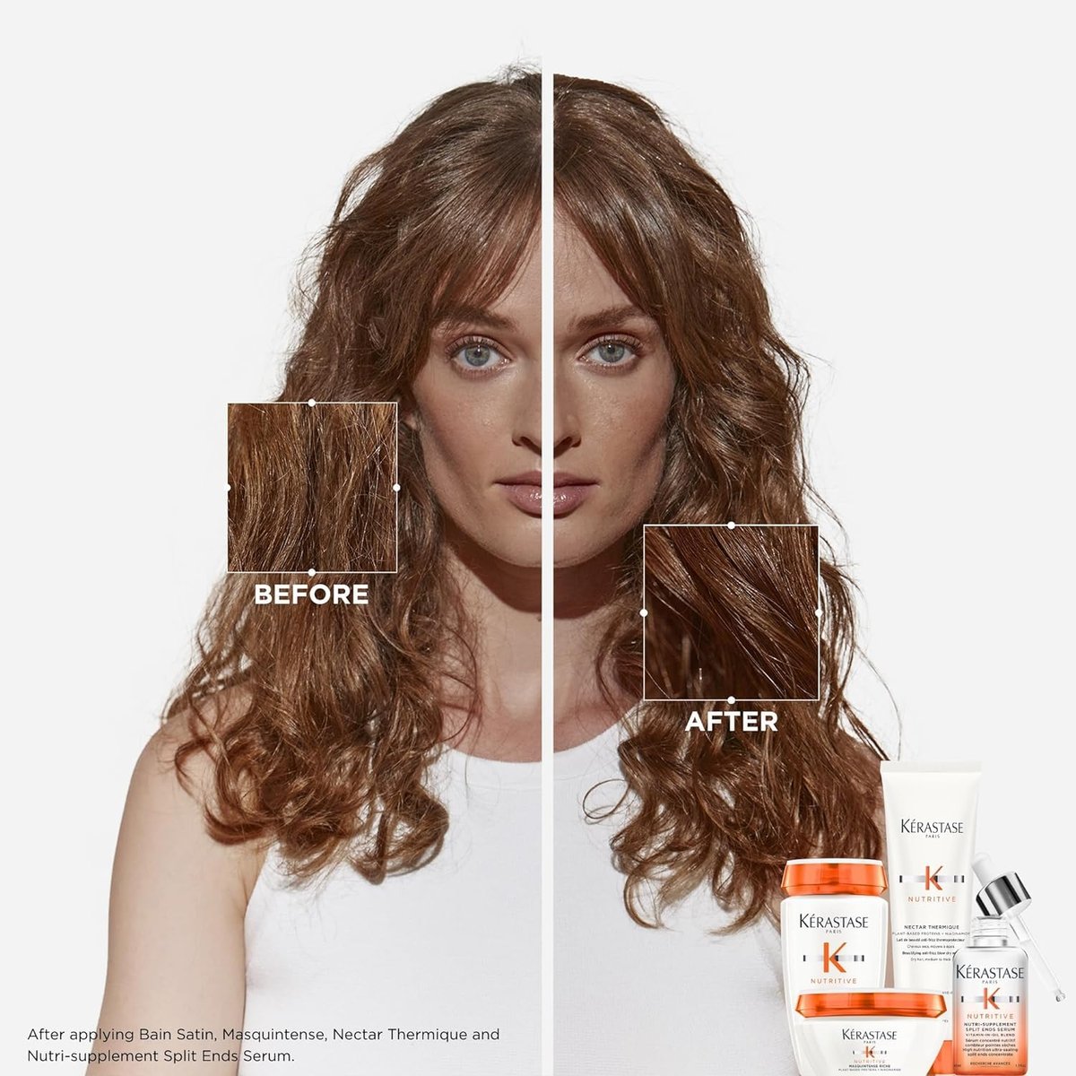 KÉRASTASE Nutritive Sanfte Feuchtigkeitsspendende Shampoo für trockenes Haar - Nährende Proteinformel mit Niacinamid, Feuchtigkeit, Geschmeidigkeit und Wiederherstellung von Dicke und Glanz, Bain Satin, 250 ml