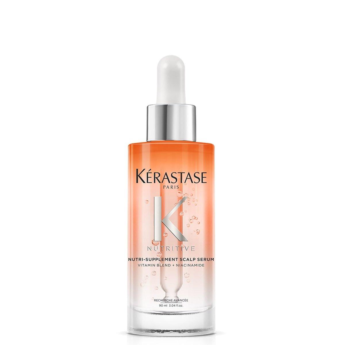 Kérastase Nutritive Hydratisierendes Scalp Serum für trockenes Haar – mit Niacinamid und Vitaminen, feuchtigkeitsspendend und revitalisierend, schnell einziehend und nicht fettend, 90 ml