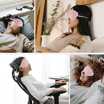 3D Tiefenkontur Schlafmaske für Damen und Herren – Memory-Schaum Augenmaske mit verstellbarem Band – Lichtblockierende Schlafbrille für Reisen, Yoga und Nickerchen (1 Stück, Pink)