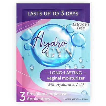 Hydro GYN Vaginalfeuchtigkeitscreme | Lang anhaltend bei vaginaler Trockenheit & Reizung | Hyaluronsäure & Vitamin E | Hormonfreie Intimpflege | Prä- und postmenopausal | 3 Fertigapplikatoren