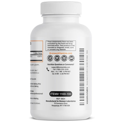 Bronson Vitamin D3 10.000 IE (250 mcg) Hochdosiert – Unterstützt gesundes Immunsystem, starke Knochen, Muskeln & Zähne – Non-GMO, 180 Weichkapseln