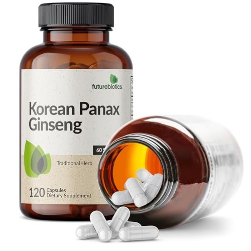 Futurebiotics Korean Panax Ginseng – Energie, Gedächtnis & Gehirnunterstützung, Nicht-GVO, 120 Kapseln