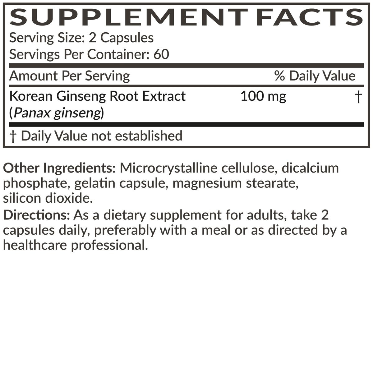 Futurebiotics Korean Panax Ginseng – Energie, Gedächtnis & Gehirnunterstützung, Nicht-GVO, 120 Kapseln