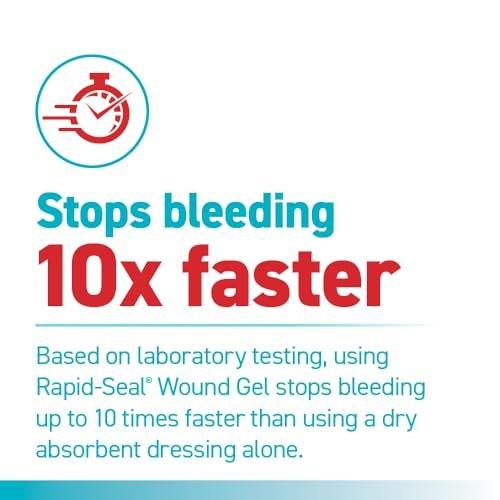 Rapid Seal 15-teiliges Hämostatisches Erste-Hilfe-Wundversorgungsset | Stoppt Blutungen in Sekunden | Schnelle effektive Blutstillung | für Blutgerinnung, Trauma-Kit, Überlebensausrüstung und -zubehör