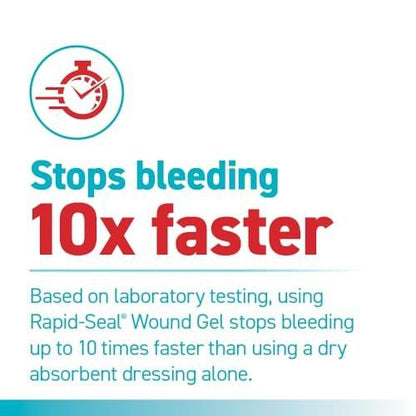 Rapid Seal 15-teiliges Hämostatisches Erste-Hilfe-Wundversorgungsset | Stoppt Blutungen in Sekunden | Schnelle effektive Blutstillung | für Blutgerinnung, Trauma-Kit, Überlebensausrüstung und -zubehör