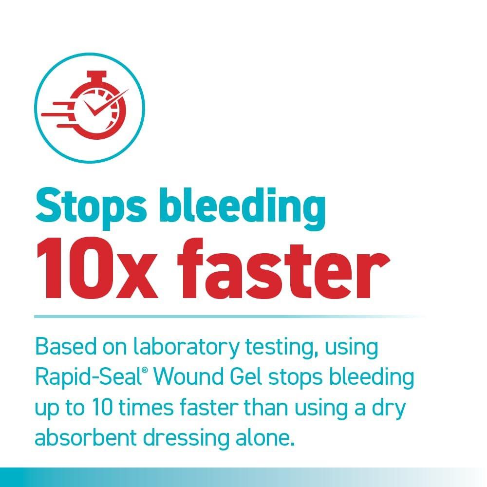 Rapid Seal 15-teiliges Hämostatisches Erste-Hilfe-Wundversorgungsset | Stoppt Blutungen in Sekunden | Schnelle effektive Blutstillung | für Blutgerinnung, Trauma-Kit, Überlebensausrüstung und -zubehör