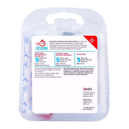 Rapid Seal 15-teiliges Hämostatisches Erste-Hilfe-Wundversorgungsset | Stoppt Blutungen in Sekunden | Schnelle effektive Blutstillung | für Blutgerinnung, Trauma-Kit, Überlebensausrüstung und -zubehör