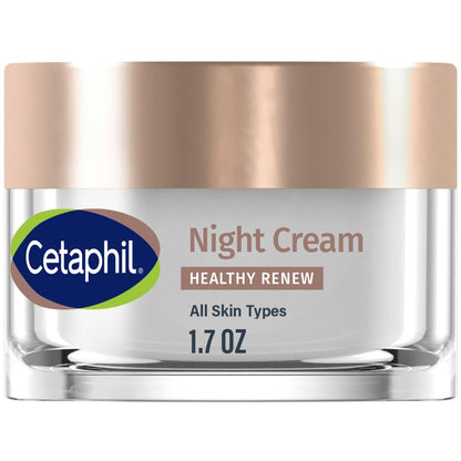 Cetaphil Healthy Renew Hautstraffende Nachtcreme 1,7 Unzen, Fältchencreme für das Gesicht mit Peptiden, Retinol-Alternative für empfindliche Haut, parfümfrei