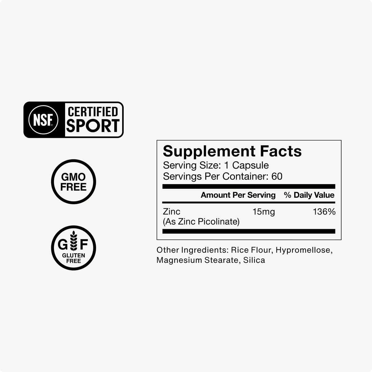 Momentous Zinkpicolinat 15 mg – Immun- & Hormonunterstützung – Bioverfügbares Zinkpräparat – Fördert Gelenkgesundheit & magere Muskelmasse – NSF-zertifiziert für den Sport – Gentechnikfrei & glutenfrei – 60 Portionen