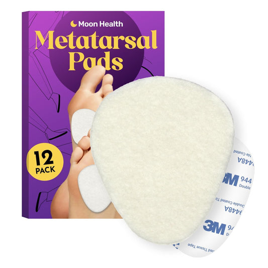 12er-Pack Metatarsal-Pads für Frauen – 1/4 Zoll dicke, bequeme Fußpolster für Fersen & Schmerzlinderung, Vorfußstütze, ideal bei Metatarsalgie, Morton-Neurom, Sesamoiditis